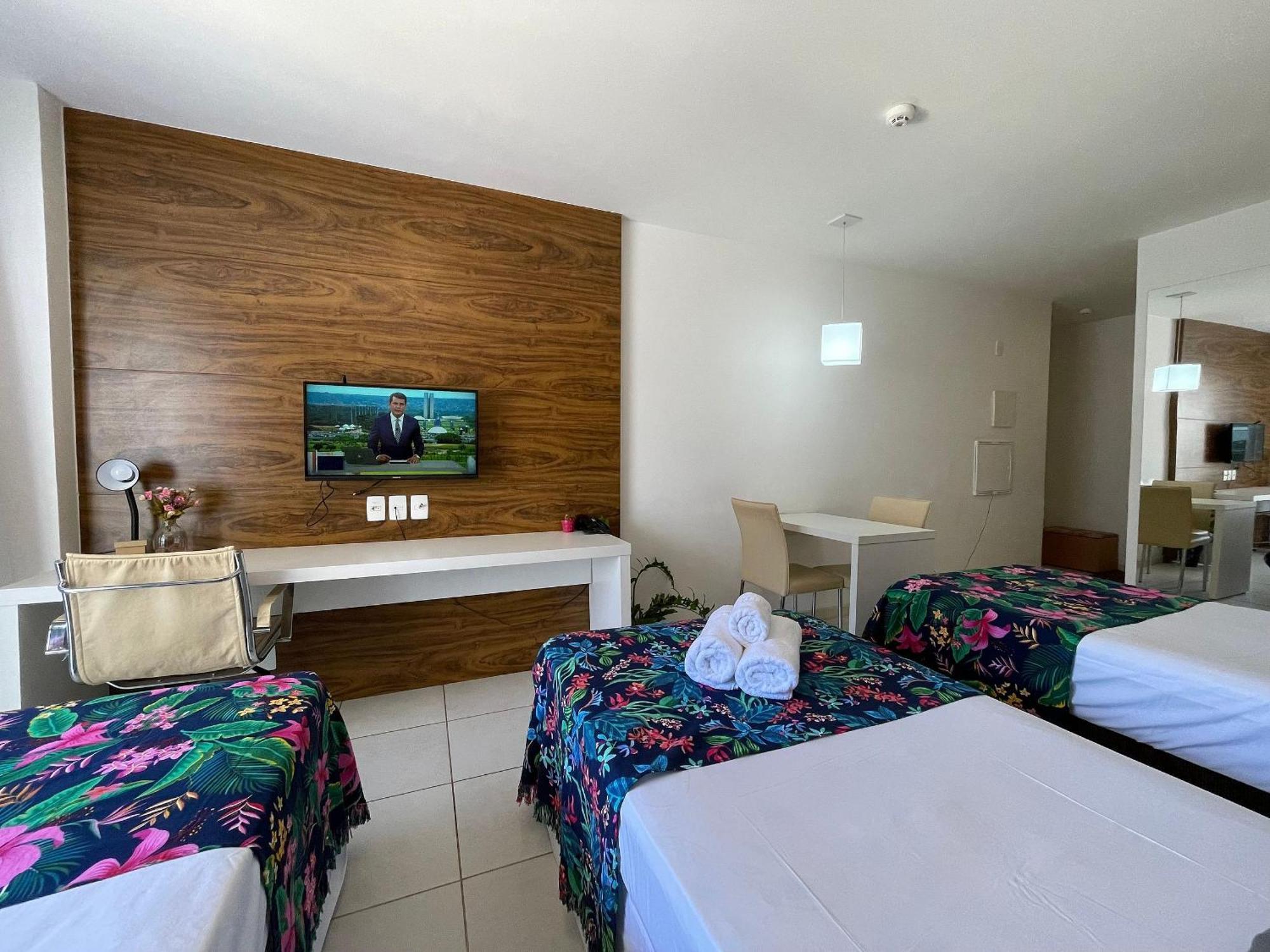 Apartamento V1114 Flat Com Wi-fi Exclusivo, Academia E Piscinas *